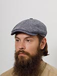 Кепка STETSON арт. 6642501 6-PANEL CAP SILK (серый / синий)